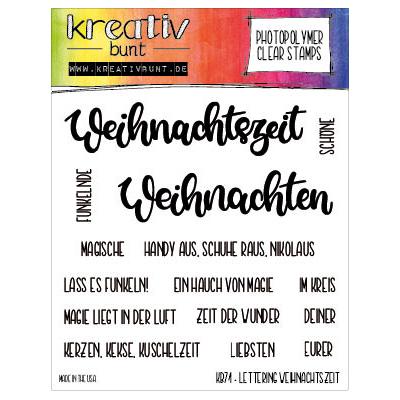 kreativbunt Stempel - Lettering Weihnachtszeit